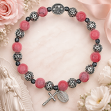 FREE Our Lady of Guadalupe Pink Rosary Bracelet
