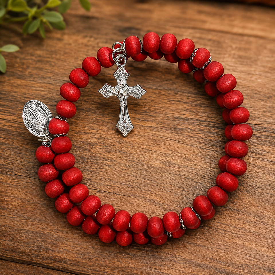 FREE Rose Scented Wrap Style Rosary Bracelet