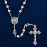 FREE Pink Pearl and Crystal Miraculous Rosary