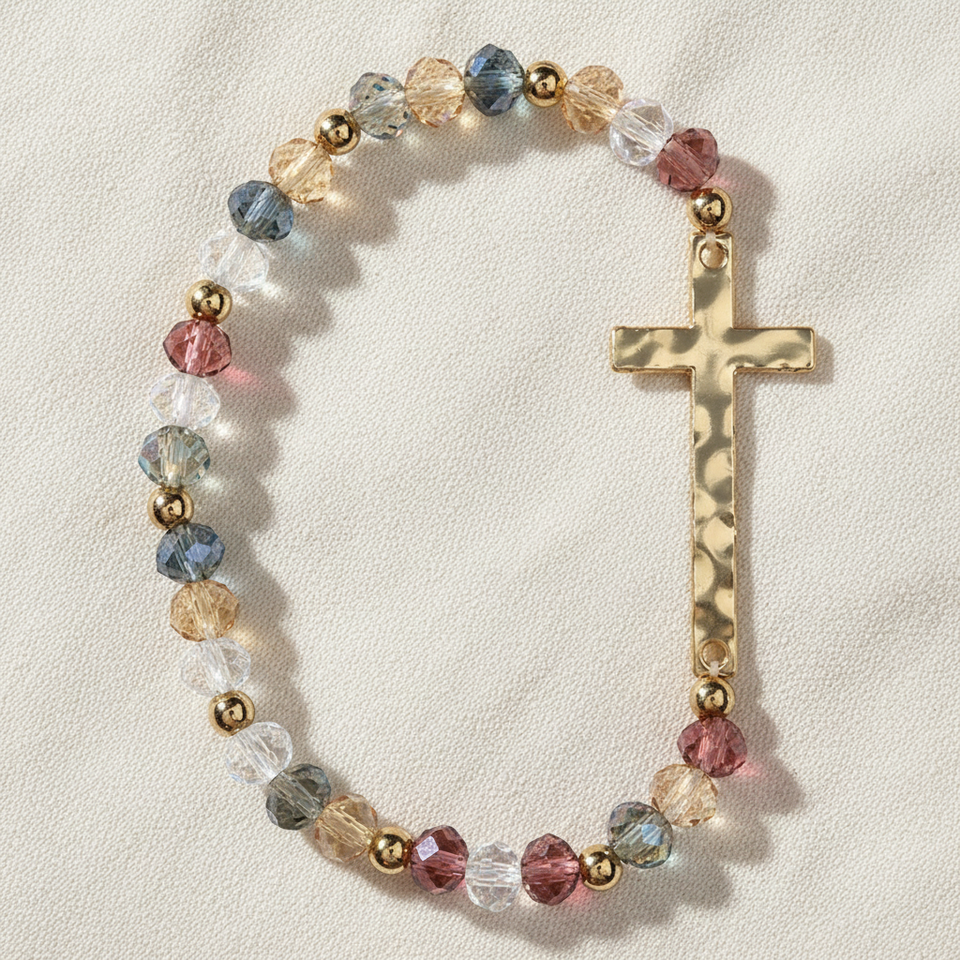 FREE Hammered Cross Bracelet
