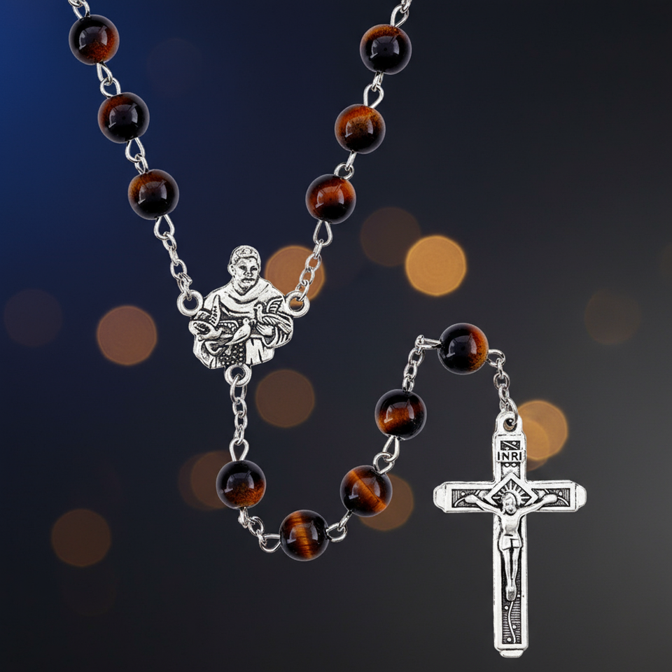 FREE St. Francis/St. Clare Marble Bead Rosary