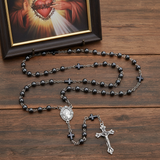 FREE Hematite Sacred Heart Rosary