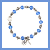 FREE Blue Miraculous Crystal Rosary Bracelet