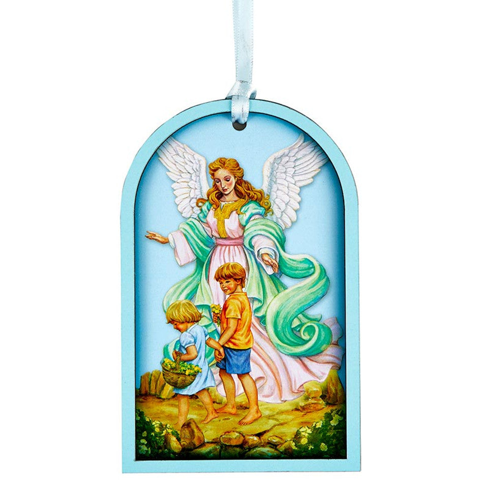 FREE Lasered Wood Guardian Angel Ornament
