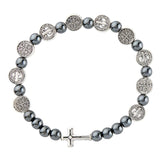 FREE St. Benedict Hematite Beaded Bracelet
