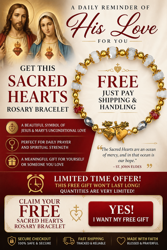 FREE Sacred Hearts Rosary Bracelet