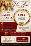 FREE Sacred Hearts Rosary Bracelet