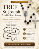 FREE St. Joseph Marble Bead Rosary