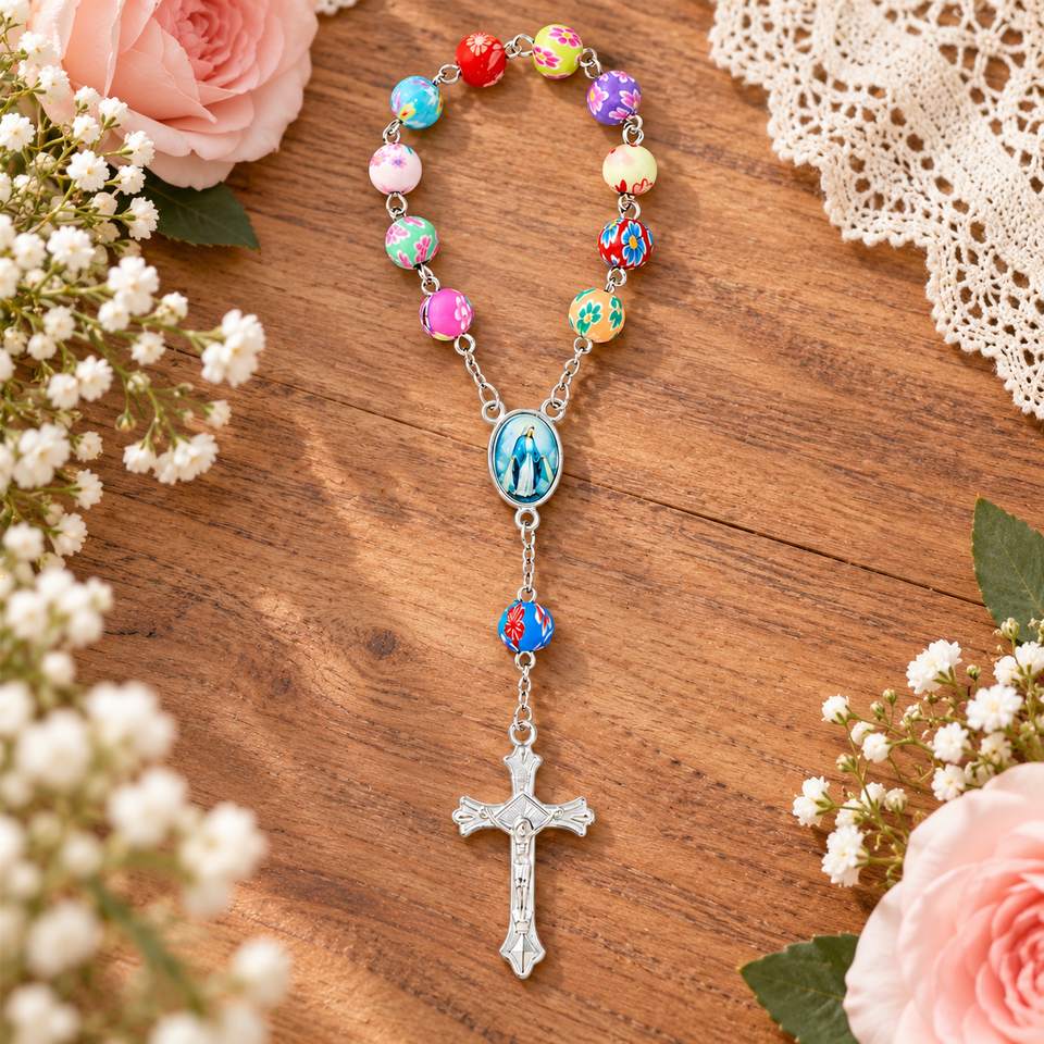 FREE Our Lady of Grace Clay One Decade Rosary