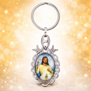 Divine Mercy Doves Key Chain