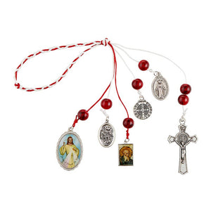 Divine Mercy/St. Benedict Home Blessing Hanger