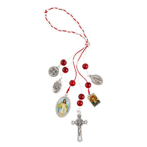 Divine Mercy/St. Benedict Home Blessing Hanger