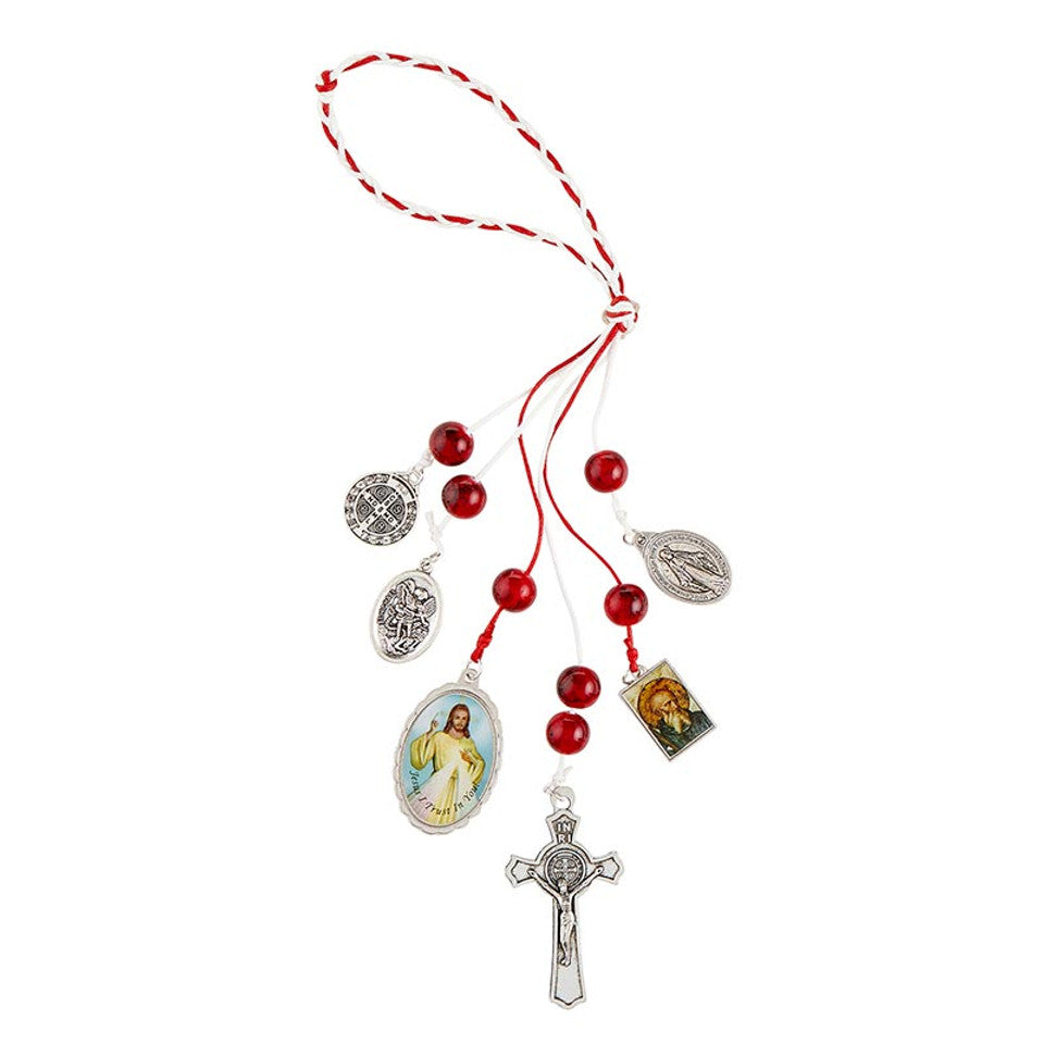 Divine Mercy/St. Benedict Home Blessing Hanger