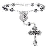 FREE St. Michael Hematite Auto Rosary