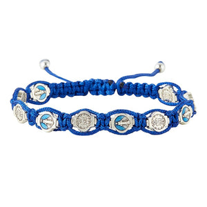 FREE Blue Miraculous Medals Rosary Bracelet