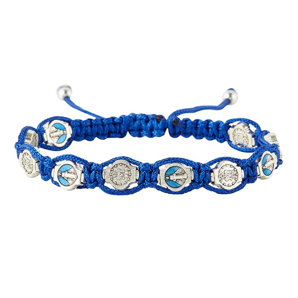 Blue Miraculous Medals Rosary Bracelet – Catholic E-Store