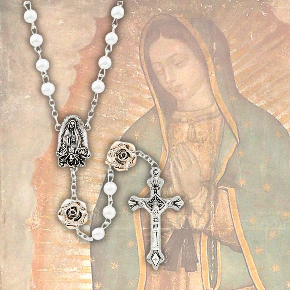FREE Our Lady of Guadalupe Golden Rose Rosary