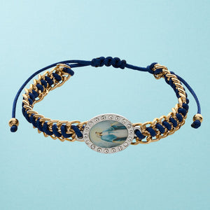 FREE Our Lady of Grace Braided Gold Bracelet
