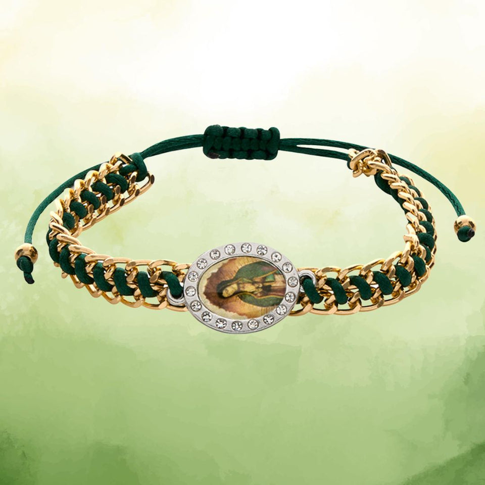 FREE Our Lady of Guadalupe Braided Gold Bracelet