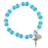 FREE Aqua Crystal Rosary Bracelet