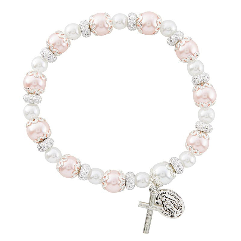 FREE Pink Pearl Rosary Bracelet