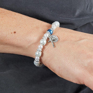 FREE White Pearl Rosary Bracelet