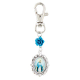 Our Lady of Grace Floral Devotional Key Chain