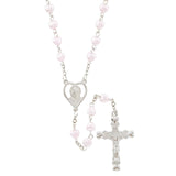 FREE Light Pink Pearlized Heart Rosary