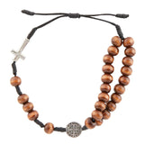 FREE St. Benedict Y-Style Wood Rosary Bracelet