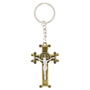 St. Benedict Scroll Crucifix Key Chain