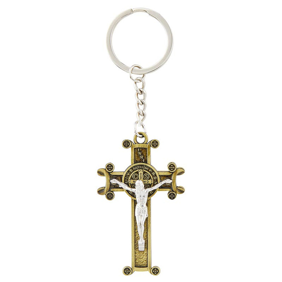 St. Benedict Scroll Crucifix Key Chain