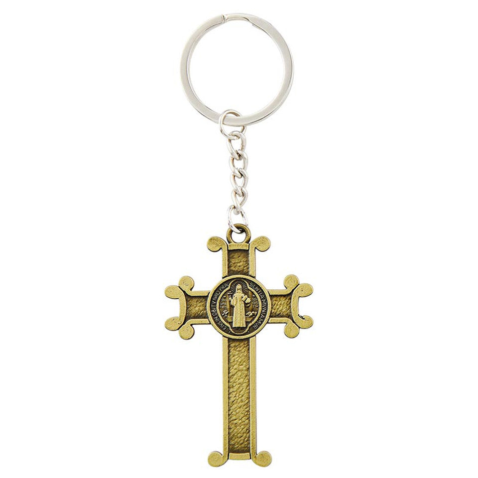 St. Benedict Scroll Crucifix Key Chain – Catholic E-Store