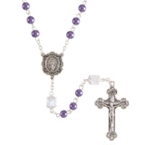 FREE Purple Pearl and Crystal Miraculous Rosary
