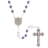 FREE Purple Pearl and Crystal Miraculous Rosary