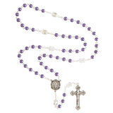 FREE Purple Pearl and Crystal Miraculous Rosary