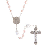 FREE Pink Pearl and Crystal Miraculous Rosary