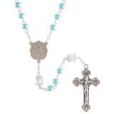 FREE Aqua Pearl and Crystal Miraculous Rosary