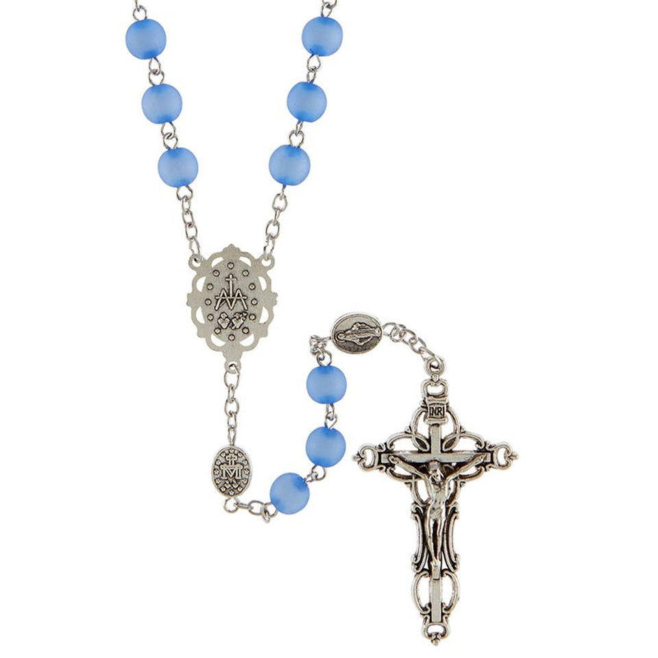 FREE BLUE Miraculous Medal Rosary