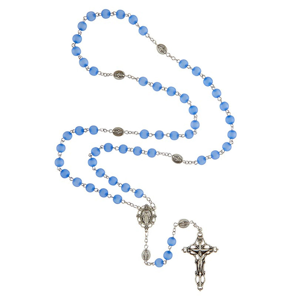 FREE BLUE Miraculous Medal Rosary