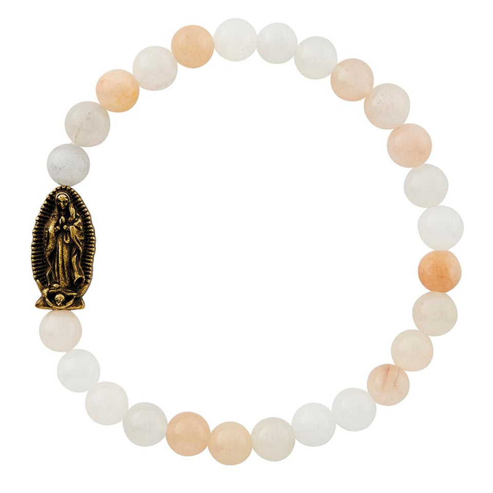 FREE Quartz Stone Our Lady of Guadalupe Bracelet