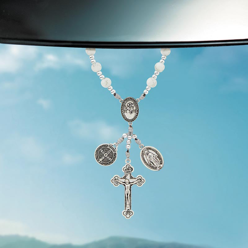 FREE St. Christopher Marbled Auto Rosary
