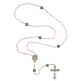 FREE Pink Crackle Glass Bead Rosary