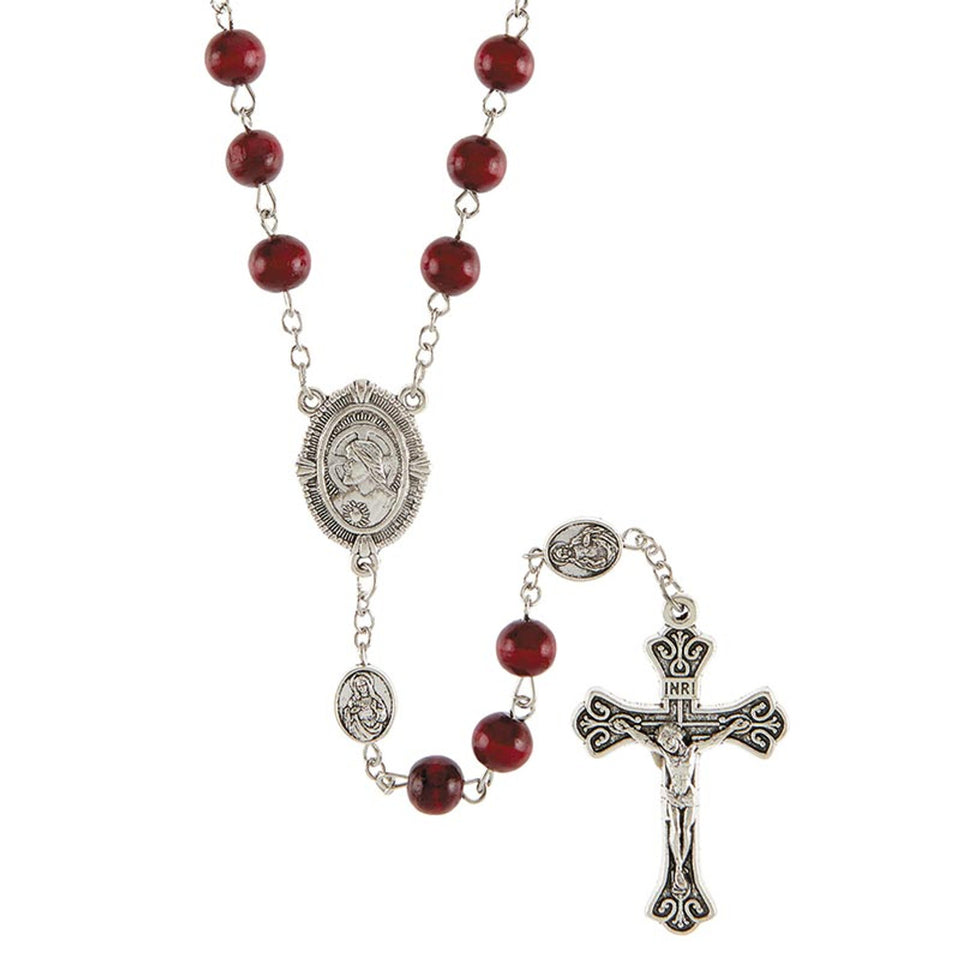 FREE Red Sacred Heart Medals Rosary