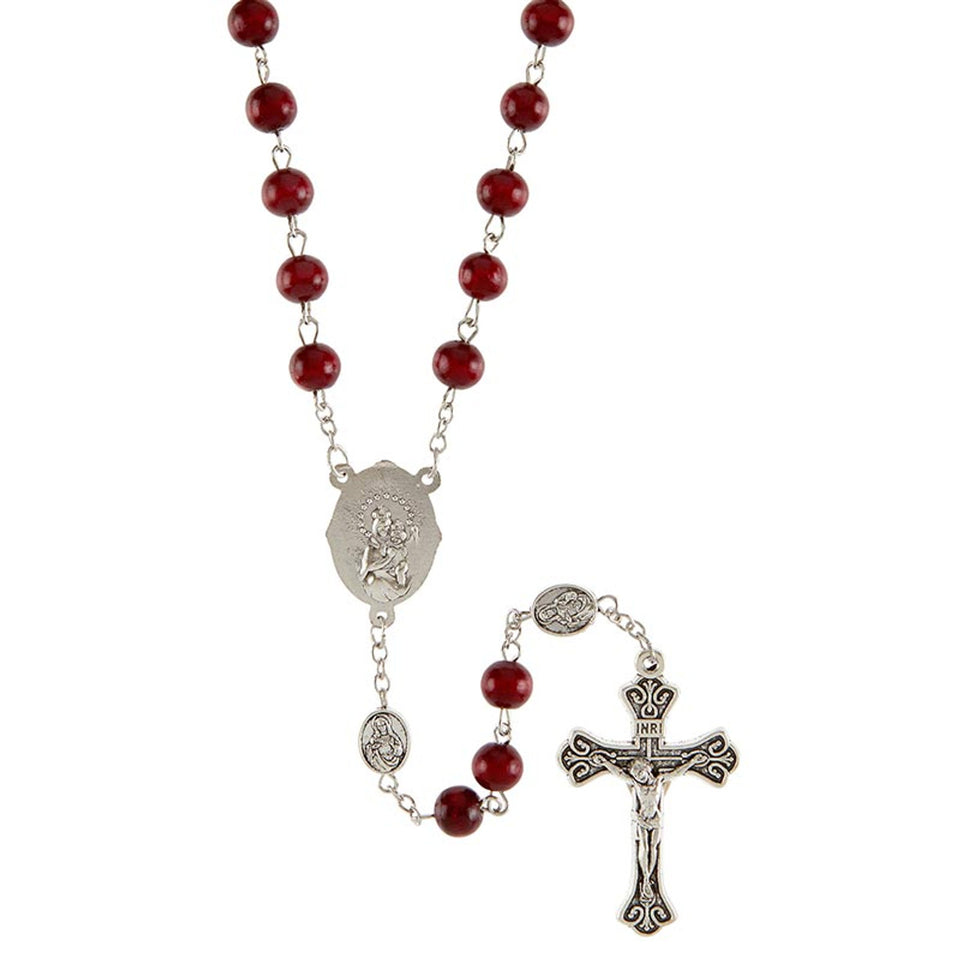 FREE Red Sacred Heart Medals Rosary