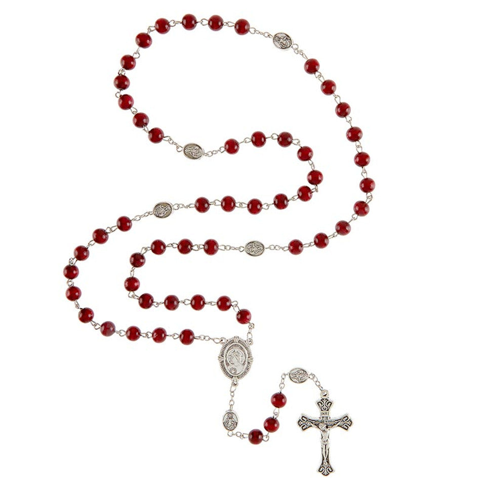 FREE Red Sacred Heart Medals Rosary