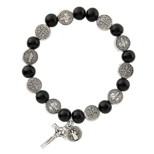 FREE Black St. Benedict Rosary Bracelet