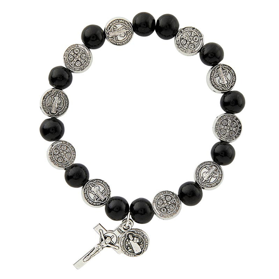 FREE Black St. Benedict Rosary Bracelet