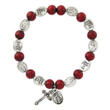 FREE Red Divine Mercy Rosary Bracelet