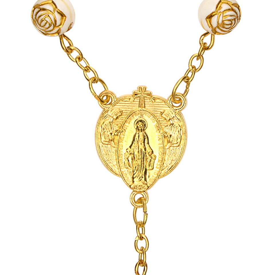 FREE Mary, Queen of Heaven Golden Rose One Decade Rosary