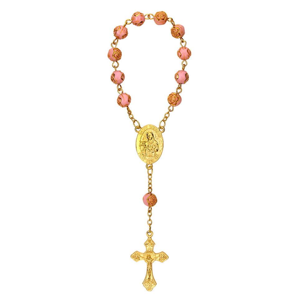 FREE St. Therese Golden Rose One Decade Rosary